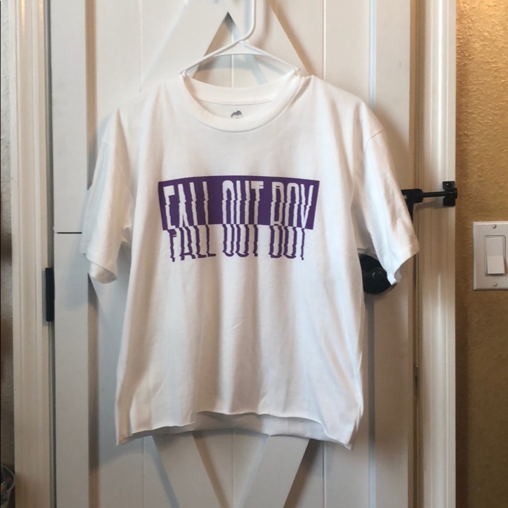 White Fall Out Boy crop top never worn :)